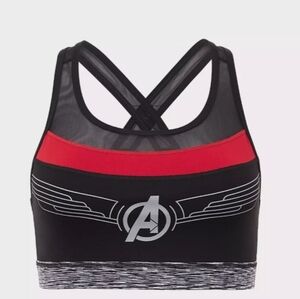 TORRID x The Avengers Sports Bra Built-in Support Athleisure Crop Top Athletic